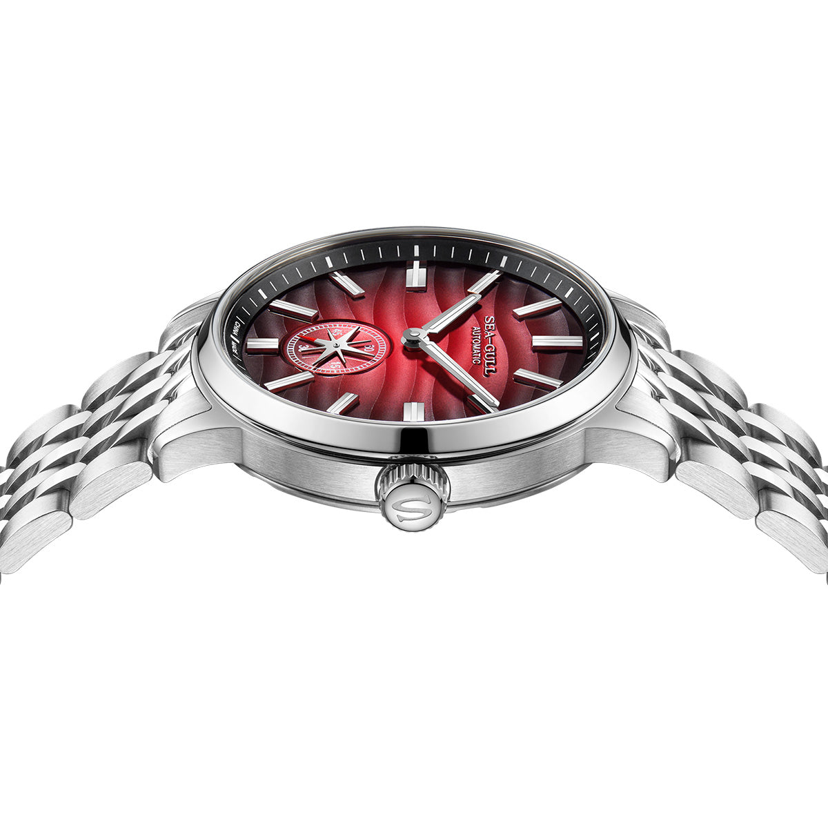 Seagull Natural Series Polaris Sub Dial Wave-textured Dial Watch 40mm