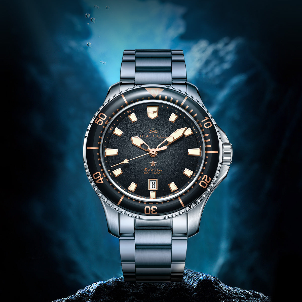 Seagull Ocean Series Pro 300m Waterproof Dive Watch 44mm