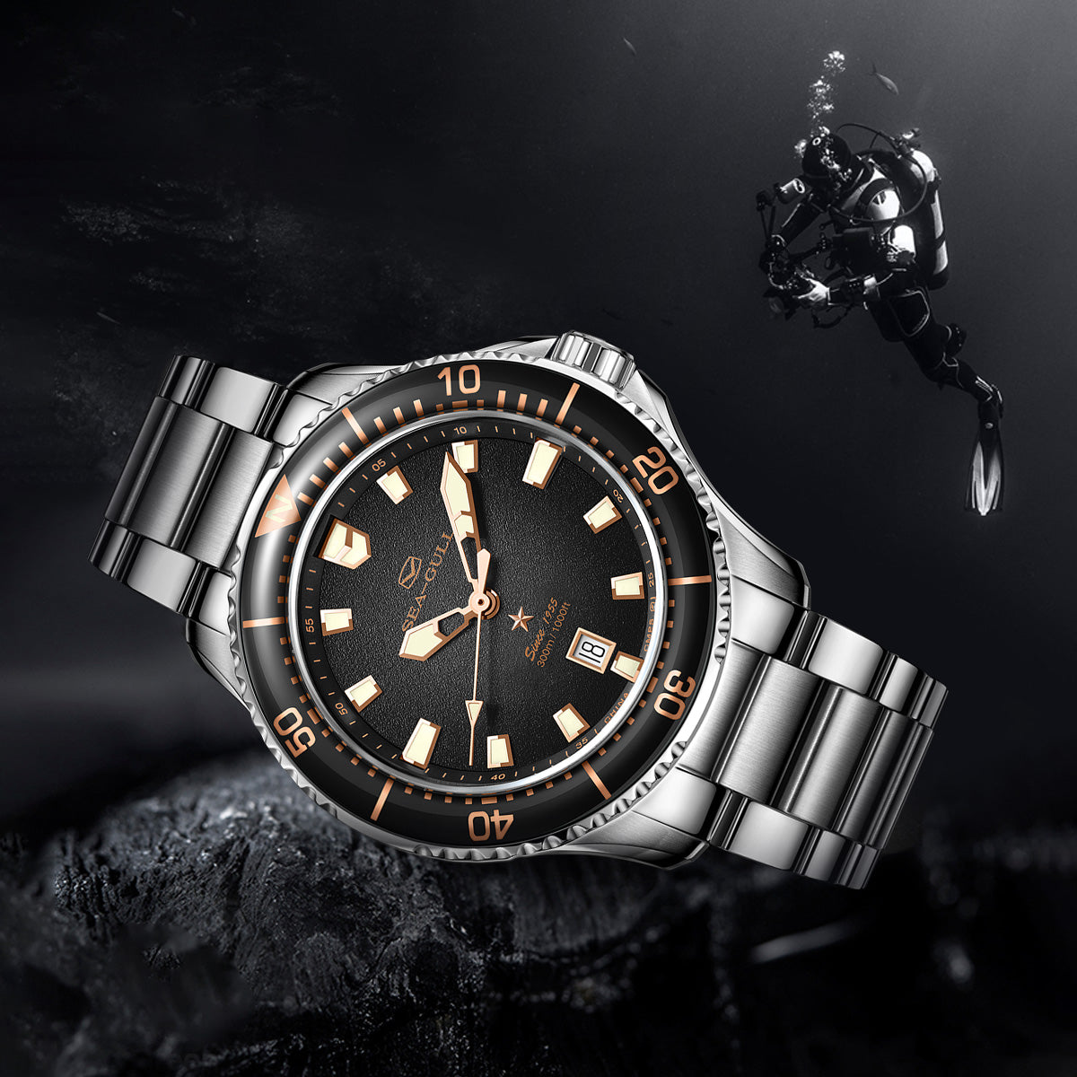 Seagull Ocean Series Pro 300m Waterproof Dive Watch 44mm