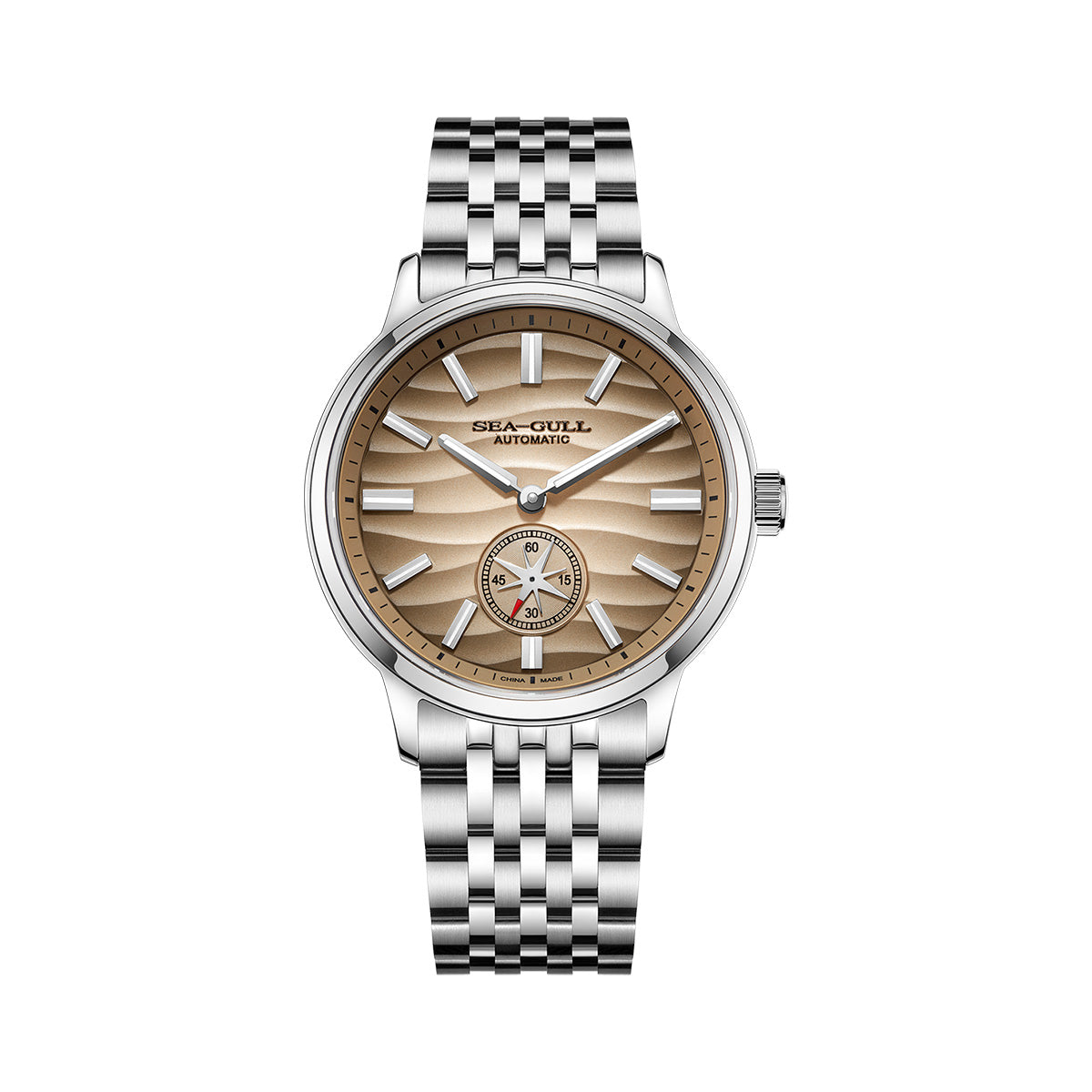 Seagull Natural Series Polaris Sub Dial Wave-textured Dial Watch 40mm
