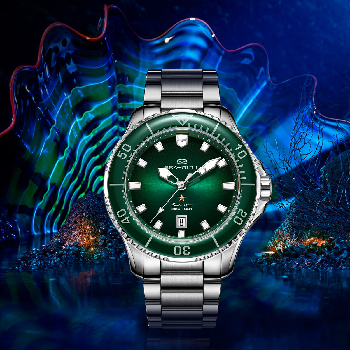 Seagull Ocean Series Pro 300m Waterproof Dive Watch 44mm