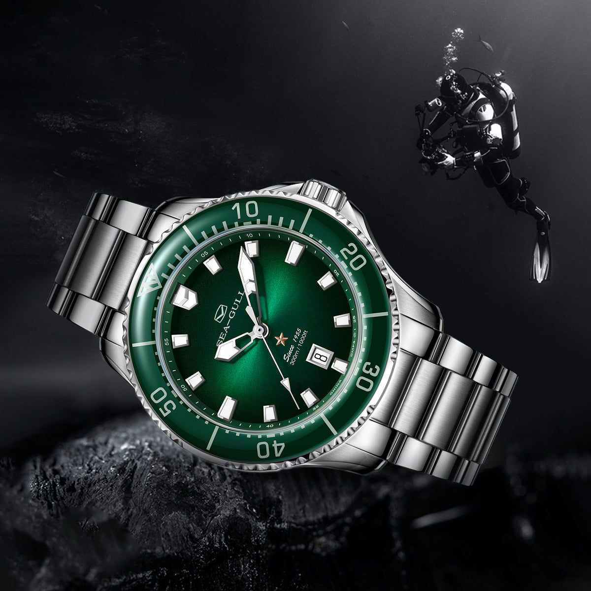Seagull Ocean Series Pro 300m Waterproof Dive Watch 44mm