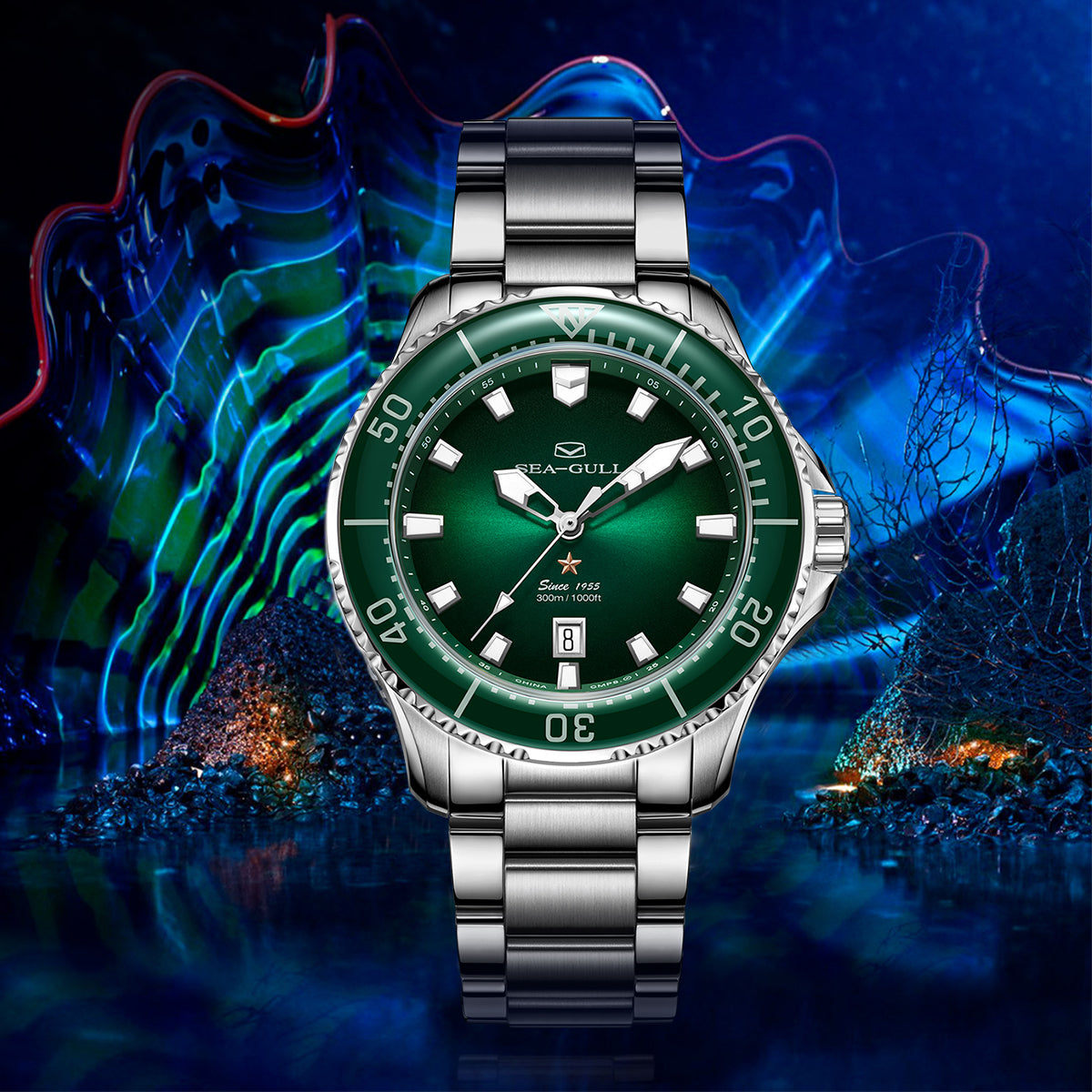 Seagull Ocean Series Pro 300m Waterproof Dive Watch 41mm