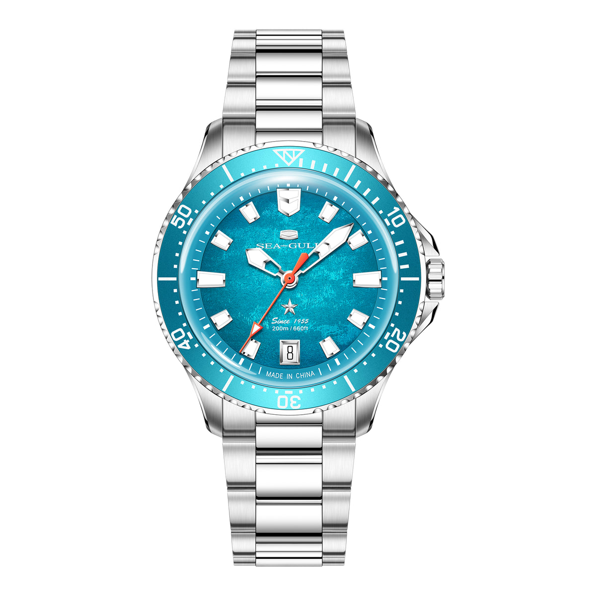 Seagull Ocean Series Metallic Gradient Dial 200m Waterproof Dive Watch 39mm