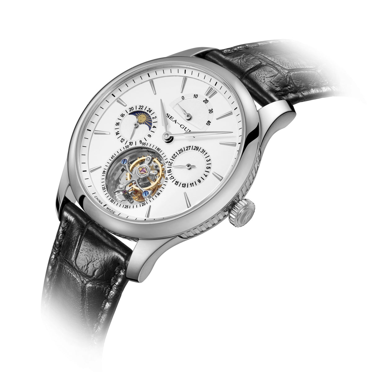 Seagull Artisan Heritage Series Celestial Calendar Power Reserve Indicator Eccentric Tourbillon 41mm