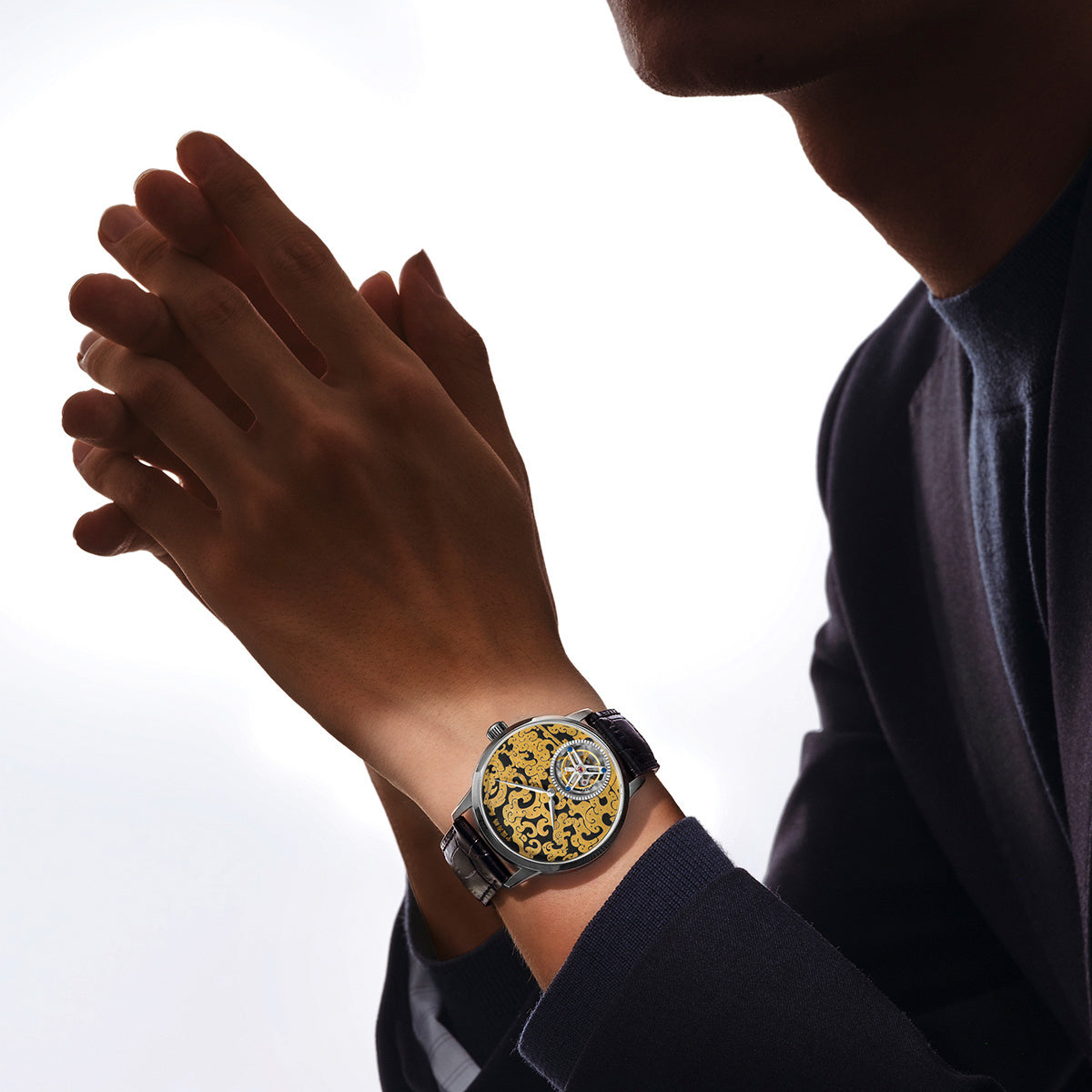 Seagull Heritage Series Panloong 24K Gold Dial Limited Edition Tourbillon Watch 42mm