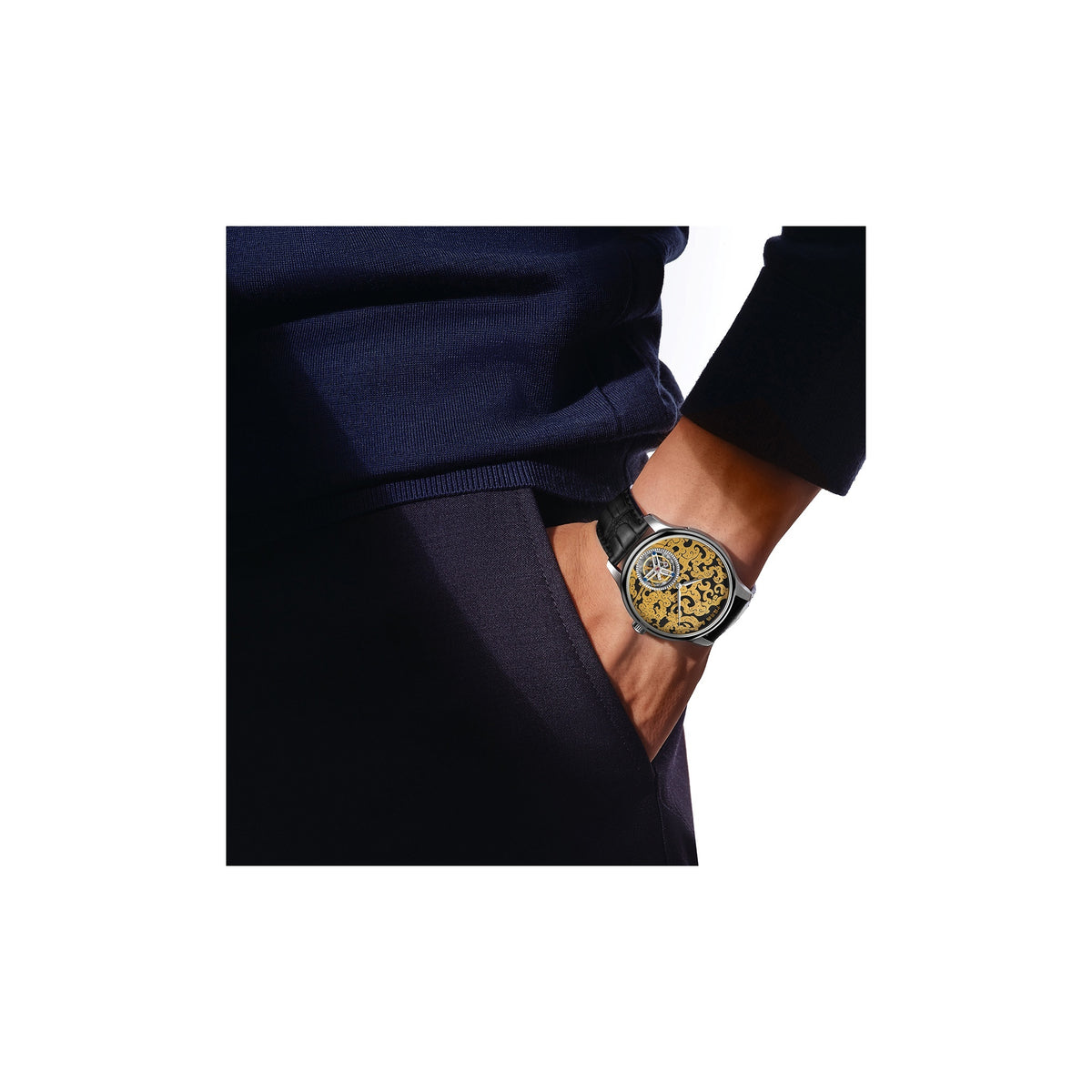 Seagull Heritage Series Panloong 24K Gold Dial Limited Edition Tourbillon Watch 42mm