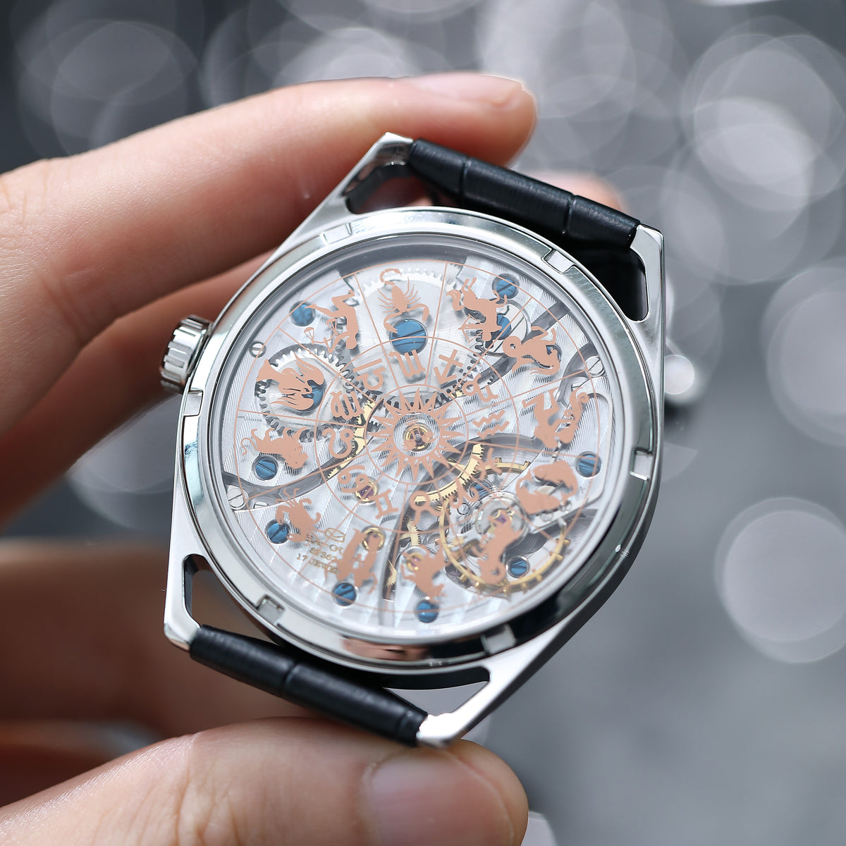 Seagull Twelve Zodiac Signs Caseback Century Clock Themed Commemorative Watch 43mm
