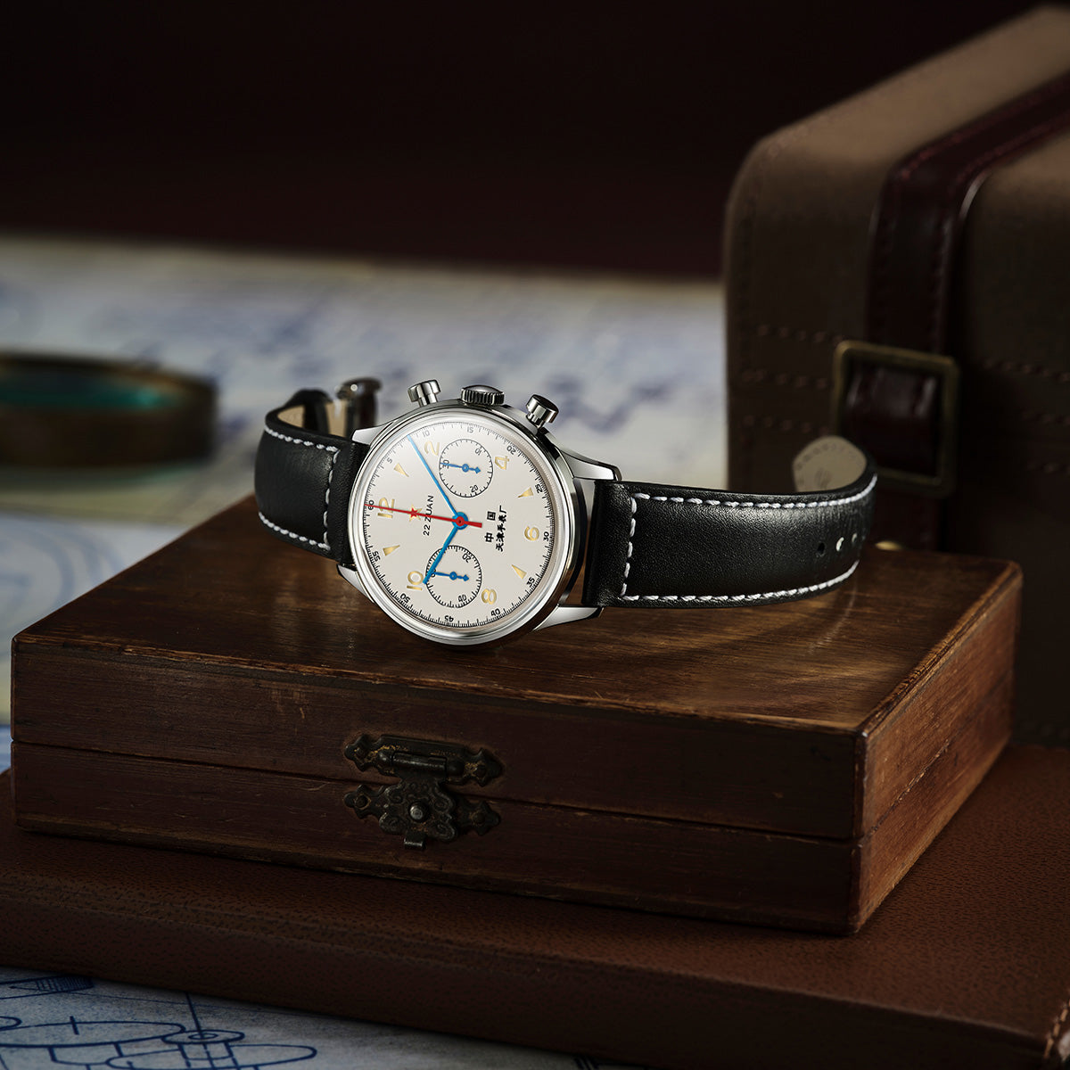 Seagull 1963 Series Chronograph Watch Transparent Caseback 70th Anniversary Reissue 37.3mm