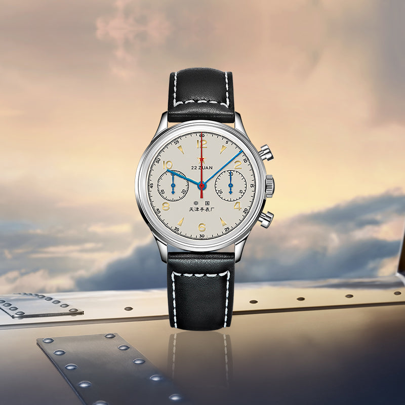 Seagull 1963 Series Chronograph Watch Transparent Caseback 70th Anniversary Reissue 37.3mm