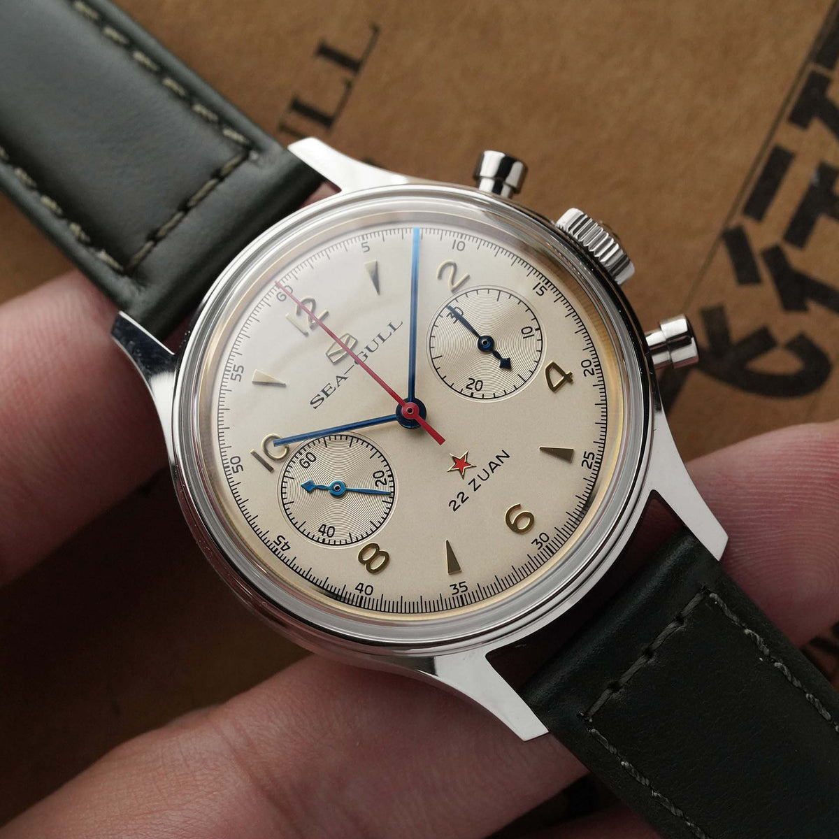 Seagull 1963 Series Chronograph Watch Transparent Caseback Enhanced ST19 Fine Finishing Edition 37.3mm