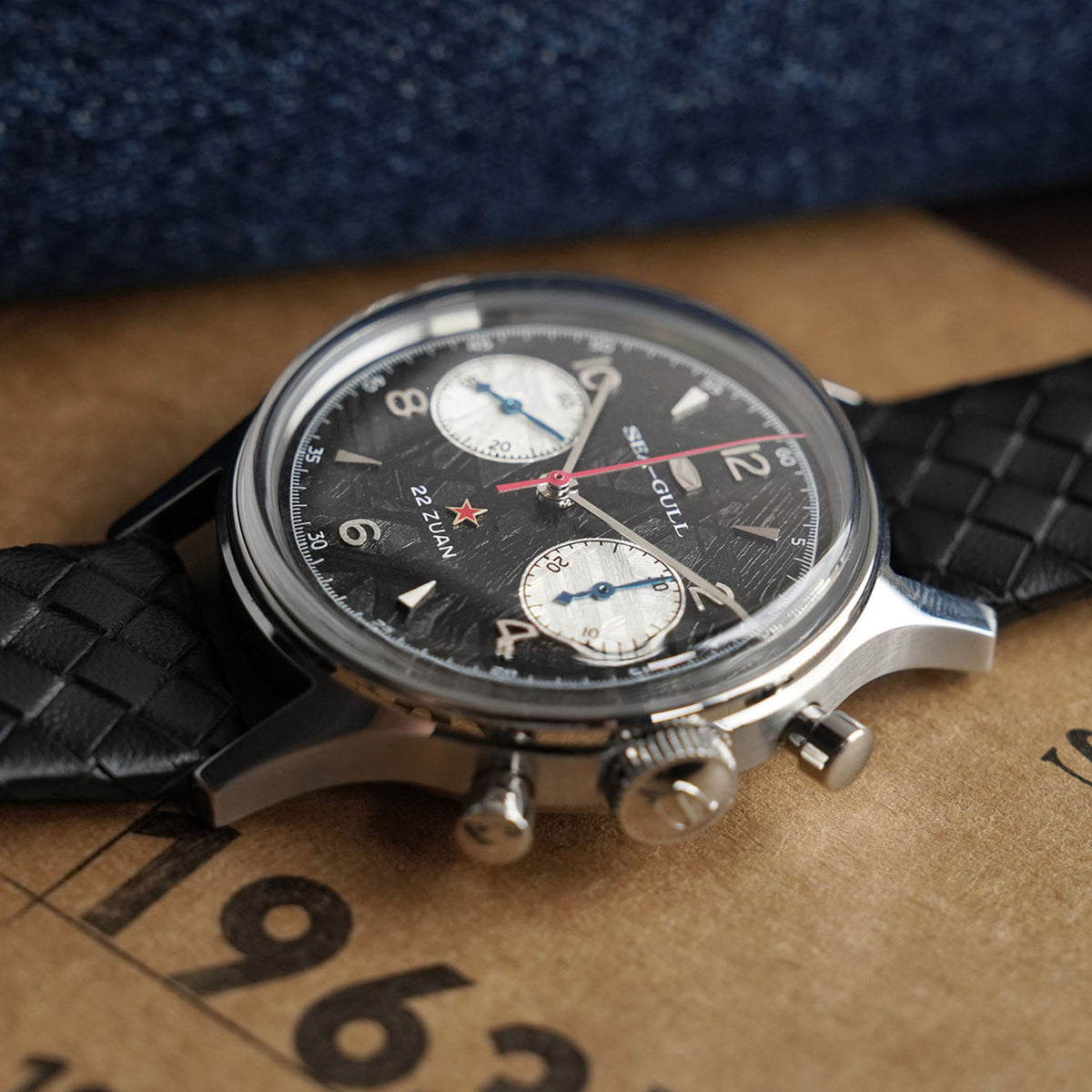 Seagull 1963 Series Chronograph Watch Meteorite Dial Limited Edition 37.3mm