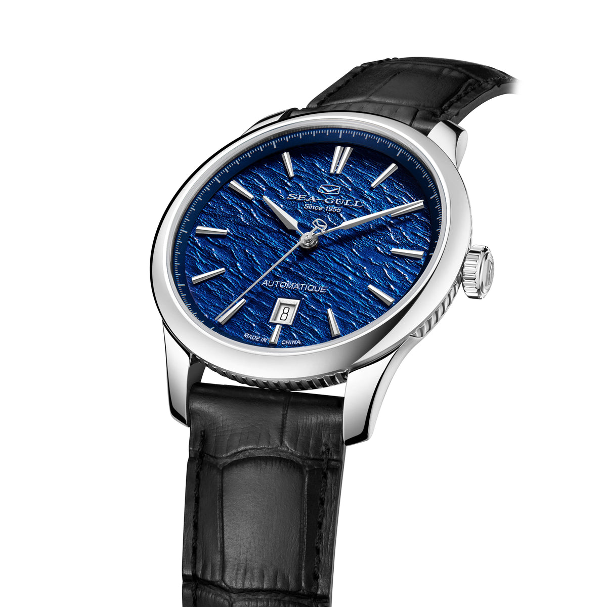 Seagull Extraordinary Series Snowflake Dial Calendar 9mm Thick Case Dress Watch 40mm