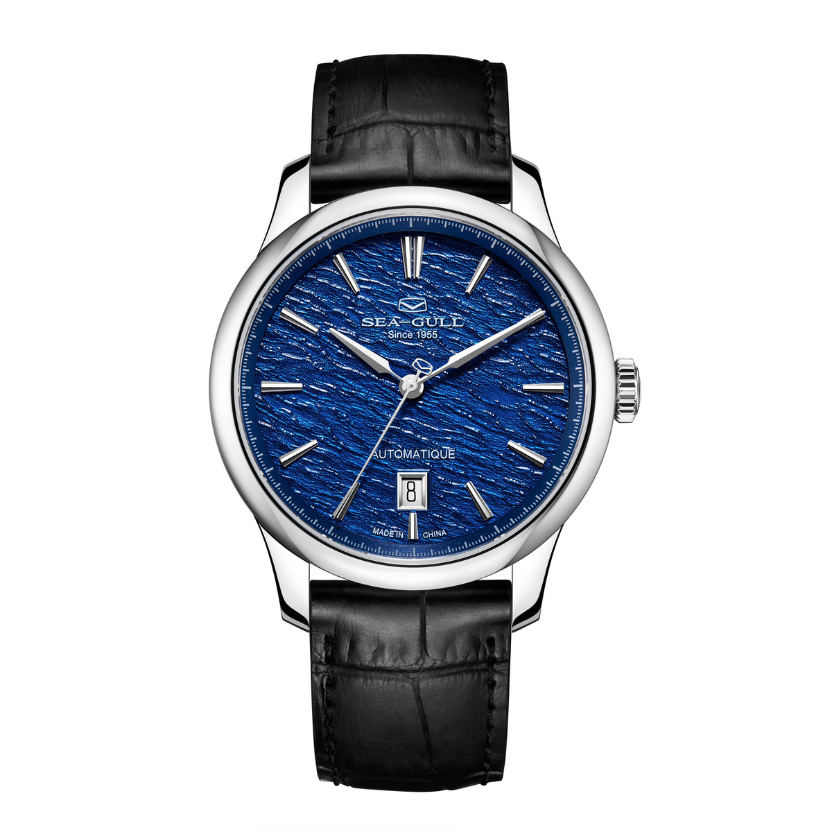 Seagull Extraordinary Series Snowflake Dial Calendar 9mm Thick Case Dress Watch 40mm