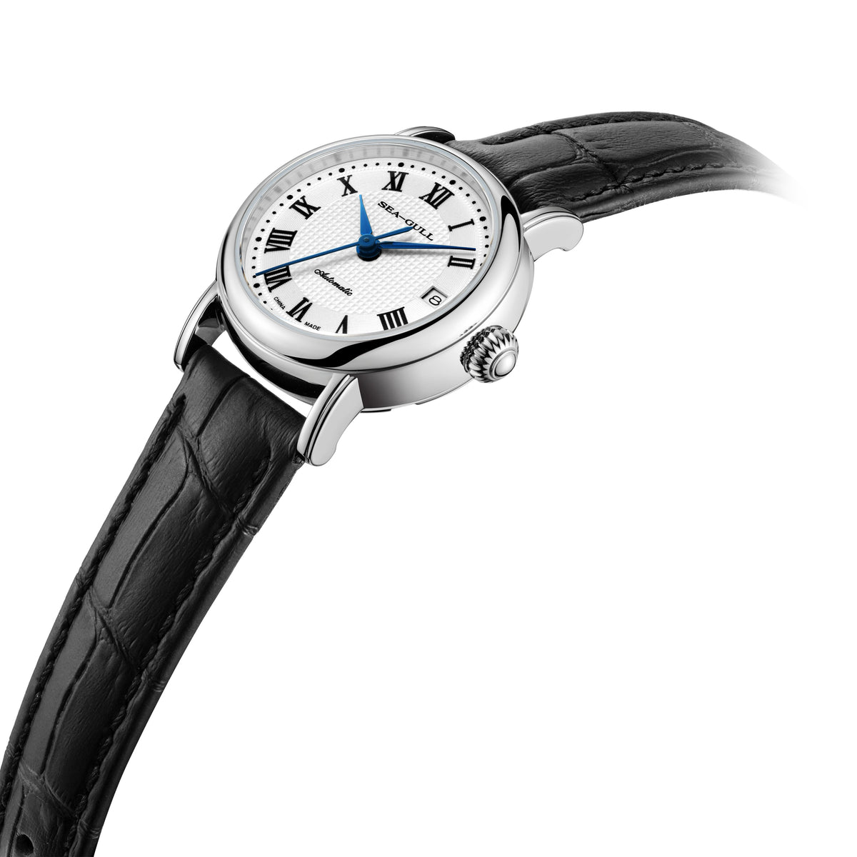 Seagull Roman Numerals Calendar Couple Dress Watch 38.5mm/27mm