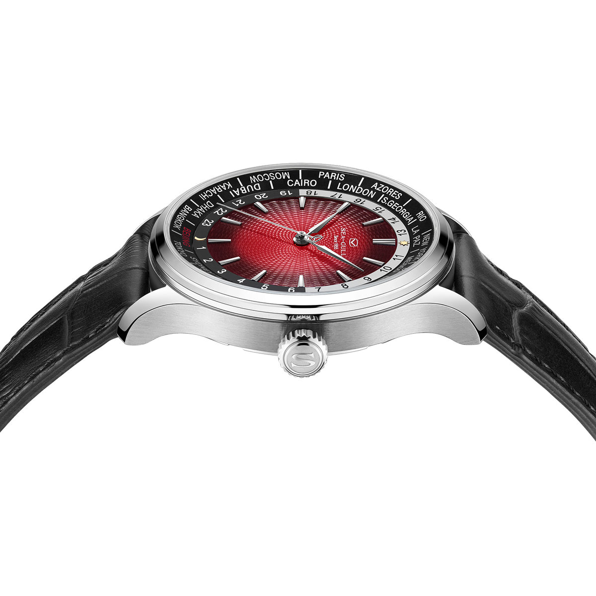 Seagull Extraordinary Series World Time Day Night Display GMT Watch 41mm