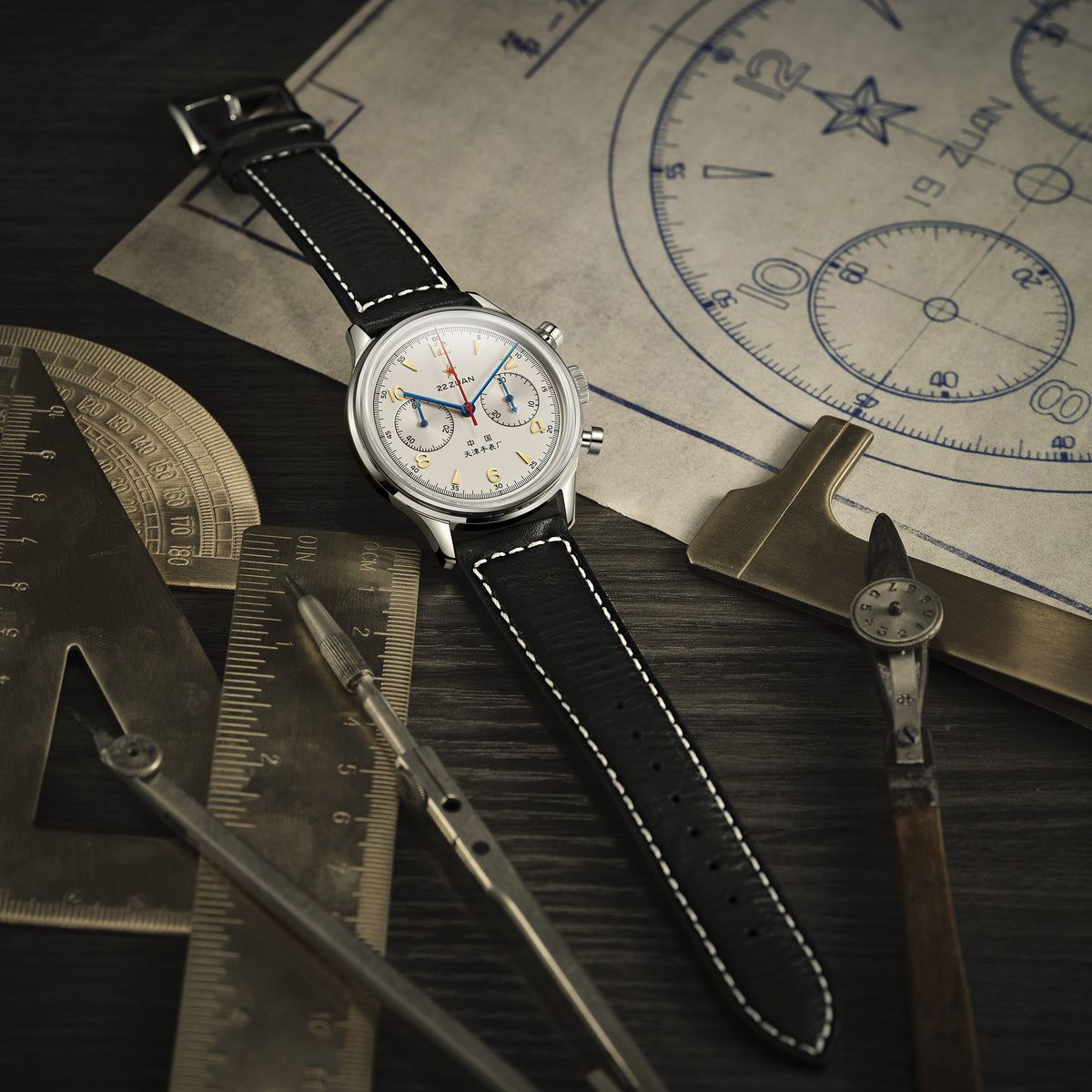 Seagull 1963 Series Chronograph Watch Solid Antimagnetic Caseback Times Edition 40mm