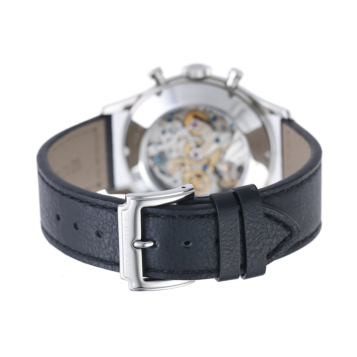Seagull 1963 Series Chronograph Watch Archimedean Spiral Pulsometer Scale Gradué Pour 30 Pulsations 40mm