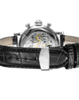 Seagull Column-wheel Chronograph Open-worked Dial Skeleton Watch 41mm